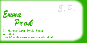 emma prok business card